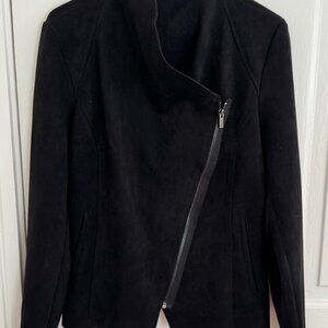 Faux Suede Moto Jacket, Size Medium